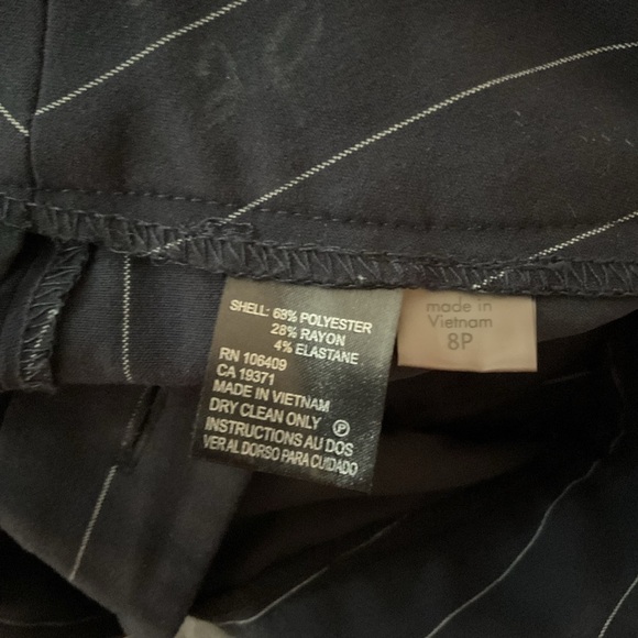 Tahari Blue Stripped Classic Office Pants Size 8P. Perfect Condition 32x39 - Picture 5 of 7